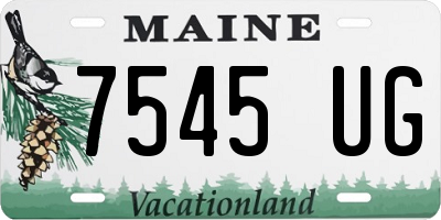 ME license plate 7545UG