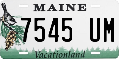ME license plate 7545UM