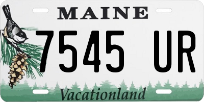 ME license plate 7545UR