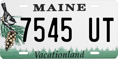 ME license plate 7545UT