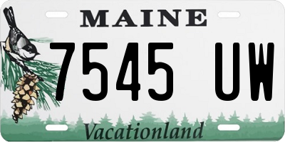 ME license plate 7545UW