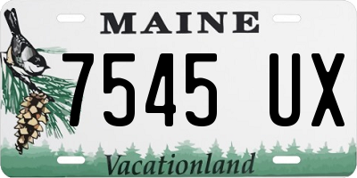 ME license plate 7545UX