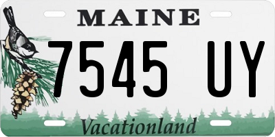 ME license plate 7545UY