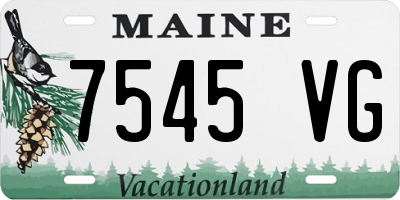 ME license plate 7545VG