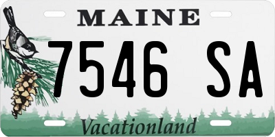 ME license plate 7546SA