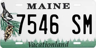 ME license plate 7546SM