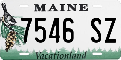 ME license plate 7546SZ