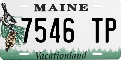 ME license plate 7546TP