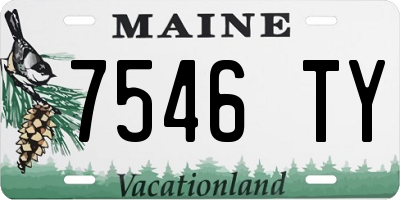 ME license plate 7546TY