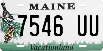 ME license plate 7546UU