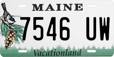 ME license plate 7546UW