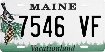 ME license plate 7546VF