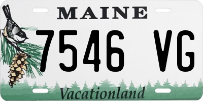 ME license plate 7546VG