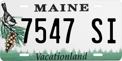 ME license plate 7547SI