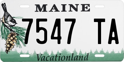 ME license plate 7547TA