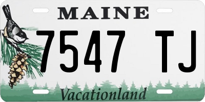 ME license plate 7547TJ