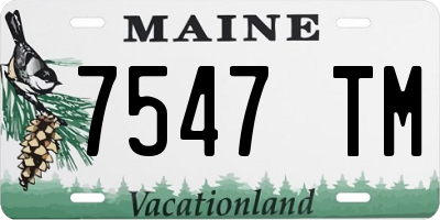 ME license plate 7547TM