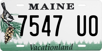 ME license plate 7547UO