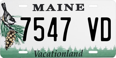 ME license plate 7547VD