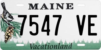 ME license plate 7547VE