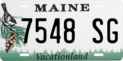 ME license plate 7548SG