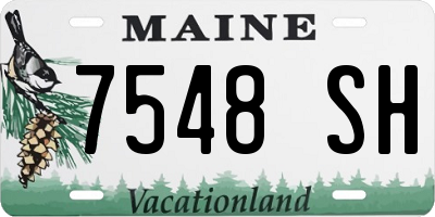 ME license plate 7548SH