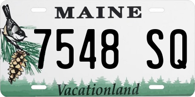 ME license plate 7548SQ