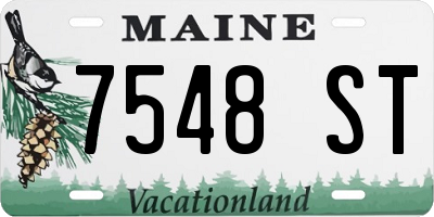 ME license plate 7548ST
