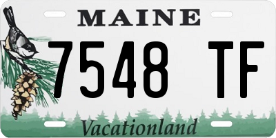 ME license plate 7548TF