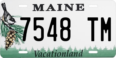 ME license plate 7548TM