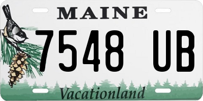 ME license plate 7548UB