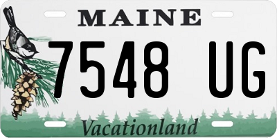 ME license plate 7548UG