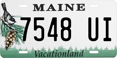 ME license plate 7548UI