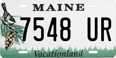 ME license plate 7548UR