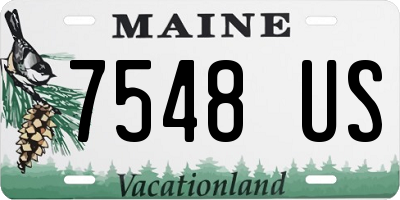 ME license plate 7548US