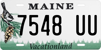 ME license plate 7548UU