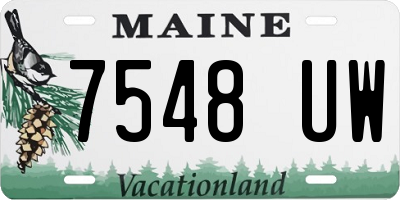 ME license plate 7548UW