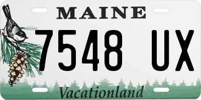ME license plate 7548UX