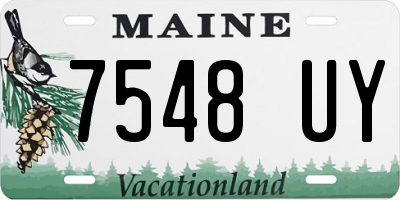 ME license plate 7548UY