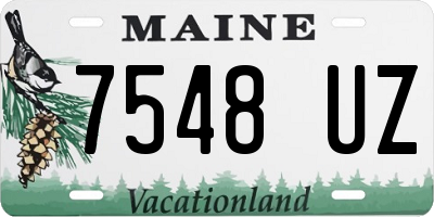 ME license plate 7548UZ