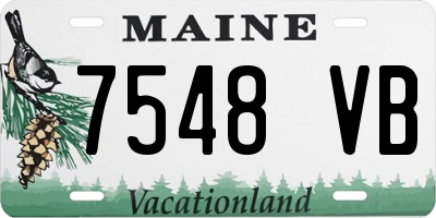 ME license plate 7548VB