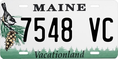 ME license plate 7548VC