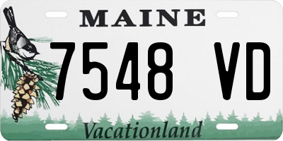 ME license plate 7548VD