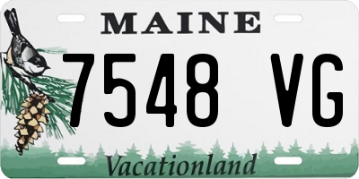 ME license plate 7548VG