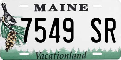 ME license plate 7549SR