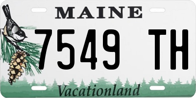 ME license plate 7549TH