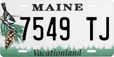 ME license plate 7549TJ