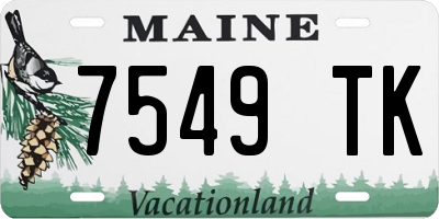 ME license plate 7549TK