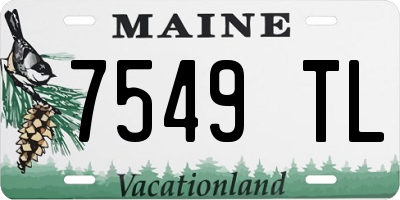 ME license plate 7549TL