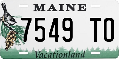 ME license plate 7549TO